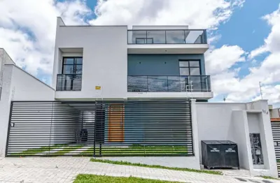 Sobrado triplex com terraço, 3 quartos e 2 vagas de garagem para alugar no atuba, curitiba – pr