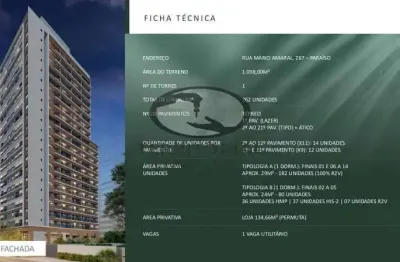 Apartamento à venda na rua mário amaral, paraíso, são paulo, 24 m2 por r$ 499.000