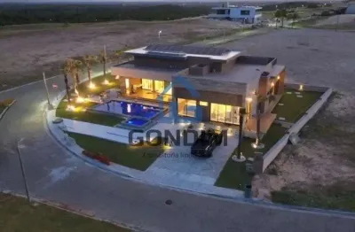 Casa em condomínio fechado com 4 quartos à venda na rua um, enseada praia, 1, curralinho, aquiraz por r$ 7.000.000
