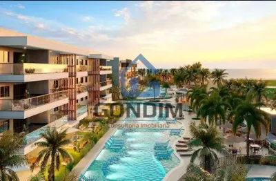 Apartamento com 1 quarto à venda na avenida litorânea, 1, porto das dunas, aquiraz por r$ 381.500