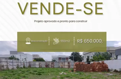 Lote no alphaville jacuhy (550m2 - já com projeto aprovado de uma casa com 2pavimentos e 400m2 de área de privativa