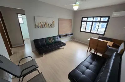 Apto 2 dormitórios, mobiliado,60m² de área útil, 1 vaga de garagem, 200m da praia, zona 1