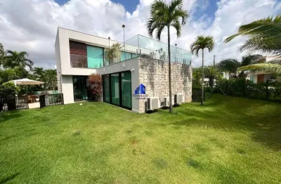 Casa à venda alphaville ii salvador r$ 9.800.000,00 decorada, 5 suítes, 5 closets, suíte máster com banheira, elevador, piscina, área gourmet