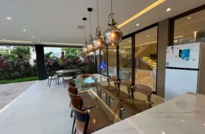 Casa à venda em alphaville 2 salvador r$ 7.300.000,00 decorada, porteira fechada, alto padrão, 4 suítes, suíte máster, banheira e closet, piscina