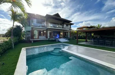 Casa à venda enseado do castelo em praia do forte r$ 11.500.000,00 porteira fechada, decorada, 4 suítes, piscina, área gourmet, próxima ao mar!