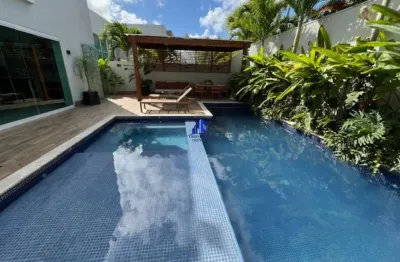 Casa à venda alphaville ii salvador r$ 4.790.000,00 decorada, 4 suítes, 3 closets, energia fotovoltaica, armários, piscina, área gourmet!