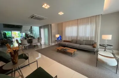 Casa à venda alphaville ii salvador r$ 4.790.000,00 decorada, 4 suítes, 3 closets, energia fotovoltaica, armários, piscina, área gourmet!