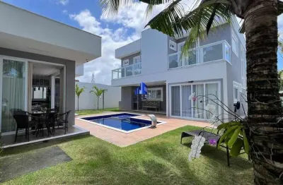 Casa à venda alphaville litoral norte i r$ 2.690.000,00 nascente, 4 suítes, piscina com espaço gourmet climatizado, sala ampla, armários, cozinha com despensa, área construída 285 m².