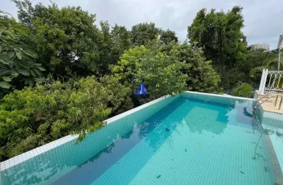 Casa à venda em alphaville i salvador  r$ 3.800.000,00 portaria itaparica, 4 suítes, elevador, piscina, espaço gourmet, garagem para 6 carros