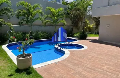 Casa à venda em alphaville litoral norte i r$ 2.200.000,00, energia fotovoltaica, 5/4 sendo 4 suítes, piscina, área gourmet
