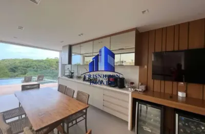 Casa à venda alphaville salvador ii r$ 3.700.000,00, nova, decorada, 4 suítes, 4 closet, banheira, energia fotovoltaica, piscina, espaço gourmet