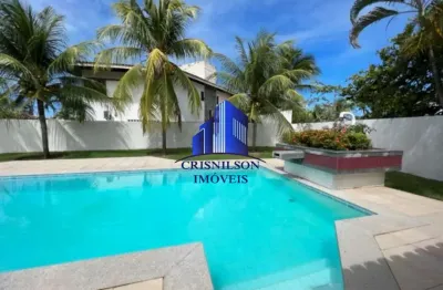 Casa à venda em guarajuba r$ 3.500.000,00 condomínio paraíso do mar, terreno 1.200,00 m² (dois lotes juntos) pé na areia, piscina!