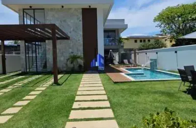 Casa à venda em guarajuba r$ 4.500.000,00 condomínio paraíso dos lagos, 7 suítes, piscina grande com área gourmet, piscina com hidro e cascata!
