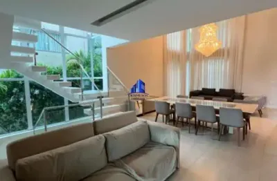 Casa à venda alphaville ii salvador r$ 4.350.000,00 porteira fechada, piscina, área gourmet, 4 suítes com closet, hidro, mezanino, energia solar!