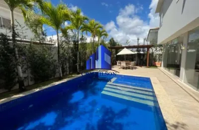 Casa à venda alphaville 2 salvador r$ 4.100.000,00, decorada, 4 suítes, 2 closets, espaço gourmet, piscina, gazebo, sala ampla!