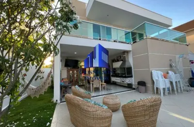 Casa à venda alphaville litoral norte i r$ 2.250.000,00, piscina, área gourmet, 4 suítes!
