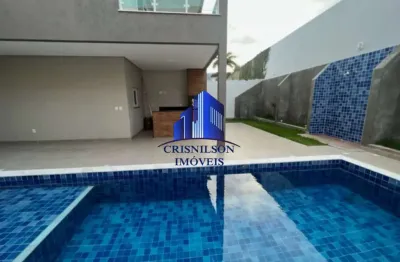Casa à venda alphaville ii salvador r$ 3.850.000,00, nova, 4 suítes, 4 closets, mobiliada, piscina, espaço gourmet!