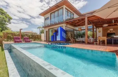 Casa à venda condomínio praia bella, praia do forte, r$ 5.200.000,00, mobiliada, 5 suítes, porteira fechada, piscina, espaço gourmet!
