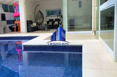 Casa à venda alphaville ii salvador, r$ 3.950.000,00, decorada, 6 suítes sendo 1 suíte máster com 2 closets e banheira de hidromassagem!