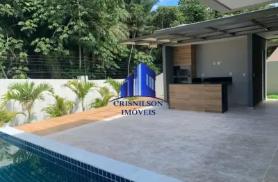 Casa à venda em alphaville 2 salvador, r$ 3.900.000,00, nova, 5 suítes, piscina com espaço gourmet integrado