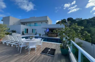 Casa à venda alphaville ii salvador, r$ 5.750.000,00, piscina com espaço gourmet grande, porteira fechada, 4 suítes , 4 closets!