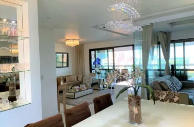 Apartamento à venda le parc 166,00 m², r$ 2.470.000,00, vista mar, 4 quartos sendo 3 suítes, 3 garagens, gabinete, decorado, armários, dependência!