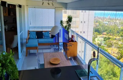 Apartamento à venda etco greenville r$, 1.905.000,00, vista mar total, nascente, 4/4 sendo 3 suítes, decorado, melhor prumada!