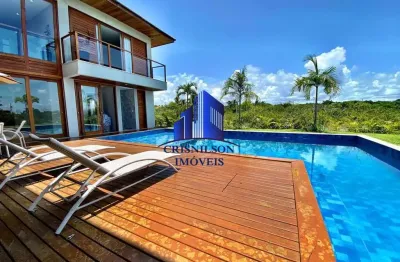Casa à venda condomínio piscinas naturais jacarandás, praia do forte  r$ 6.500.000,00, porteira fechada, 5 suítes!