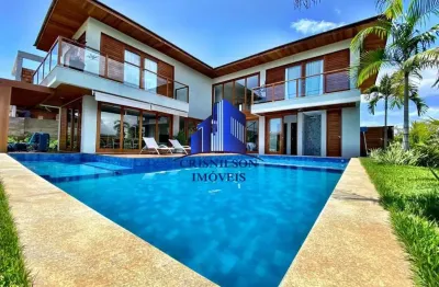 Casa à venda condomínio piscinas naturais jacarandás, praia do forte  r$ 6.500.000,00, porteira fechada, 5 suítes!