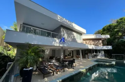 Casa à venda alphaville i salvador r$ 10.800.000,00 porteira fechada, 6 suítes com varandas e closets, banheira, piscina grande com área gourmet