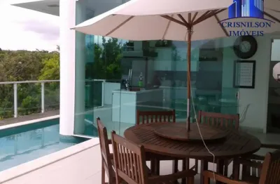 Casa à venda alphaville i salvador, 5 suítes, decorada, espaço gourmet, armários, r$ 3.950.000,00!