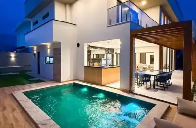 Casa duplex de alto padrão a venda no cond. alphaville em araçagy - 3 suítes