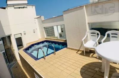 Cobertura para venda em guarujá, pitangueiras, 3 dormitórios, 1 suíte, 4 banheiros, 3 vagas