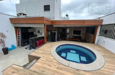 Cobertura para venda em guarujá, asturias, 3 dormitórios, 1 suíte, 2 banheiros, 1 vaga