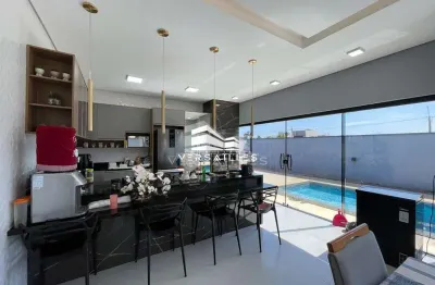 Casa térrea de alto padrão com projeto contemporâneo com 2 suítes em alphaville