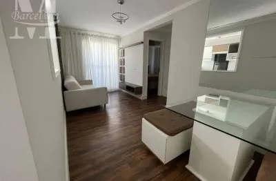 Spazio champ ville. mobiliado. sacada com churrasqueira. 2 quartos. condominio completo. localização estrategica.