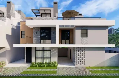 Sobrado triplex residencial terrazza hauer 03 quartos 01 suite persianas automatizadas churrasqueira no ático