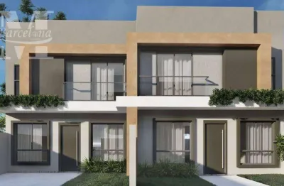 Sobrado novo, alto padrão, no bairro lindóia / portão. com espaço gourmet e terraço com churrasqueira. em condomínio fechado.