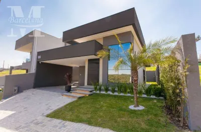 Casa térrea à venda – condomínio monte verona – pé-direito duplo – 3 quartos – churrasqueira - 4 vagas