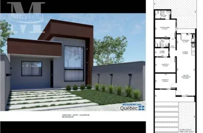 Residêncial quebec. são josé dos pinhais. 3 quartos/ 1 suíte. condomínio fechado.