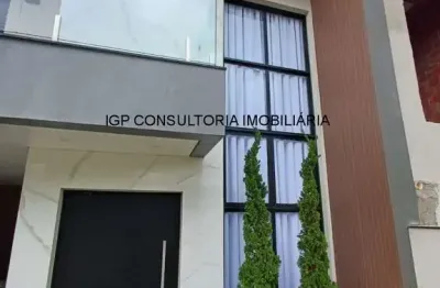 Casa de luxo em condomínio à venda em Indaiatuba-SP, Loteamento Park Gran Reserve: 3 quartos, 1 suíte, 2 salas, 4 banheiros, 3 vagas de garagem, 205 m².