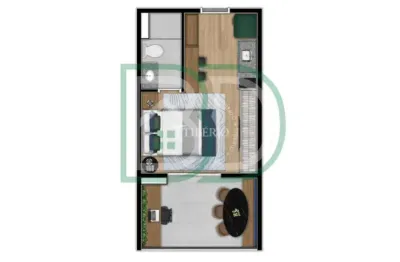 Flat com 1 quarto à venda na rua elói cerqueira, 287, belém, são paulo, 27 m2 por r$ 330.000