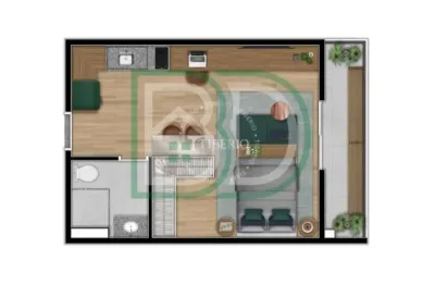 Flat com 1 quarto à venda na rua elói cerqueira, 287, belém, são paulo, 33 m2 por r$ 350.000