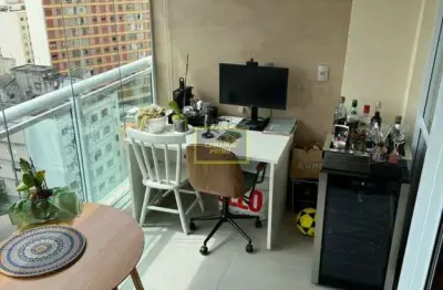 Studio em pinheiros para locação mobiliado,ar condicionado 1 vaga lazer completo,segurança 24 horas
