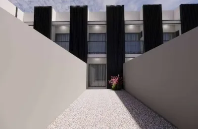 Casa geminada com 1 suíte + 1 quarto, iririú - joinville