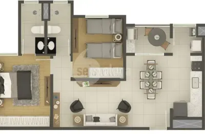 Aluguel de apartamento 2 dorms, no villa helvétia, indaiatuba