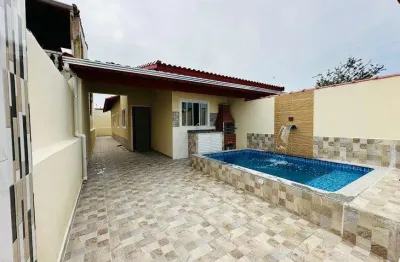 Casa para venda em itanhaém, jardim magalhães, 2 dormitórios, 1 suíte, 1 banheiro, 2 vagas