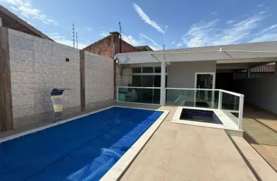 Casa para venda em itanhaém, jardim regina, 1 dormitório, 1 suíte, 3 banheiros, 2 vagas