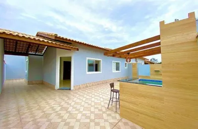 Casa para Venda em Itanhaém, Gaivotas, 3 dormitórios, 1 suíte, 1 banheiro, 2 vagas