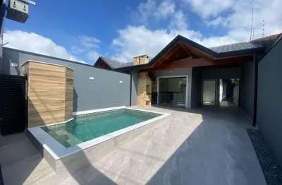 Casa para venda em peruíbe, parque turístico, 3 dormitórios, 1 suíte, 1 banheiro, 3 vagas